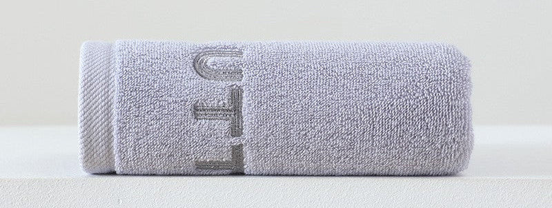 Cotton face towel in light blue color