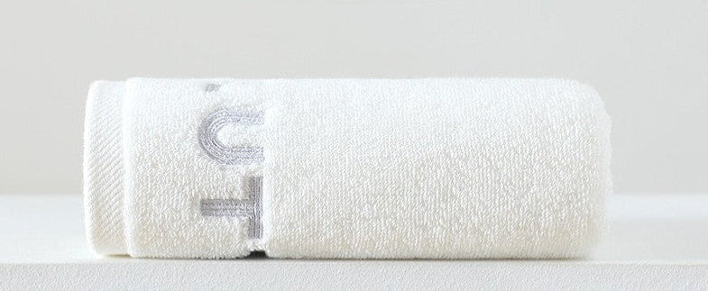 Cotton face towel close-up showing fabric texture