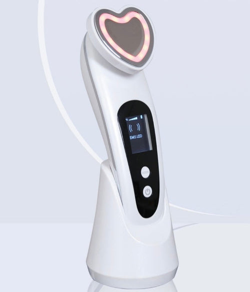 EMS Heart Facial Wand beauty device with EMS microcurrent and light therapy